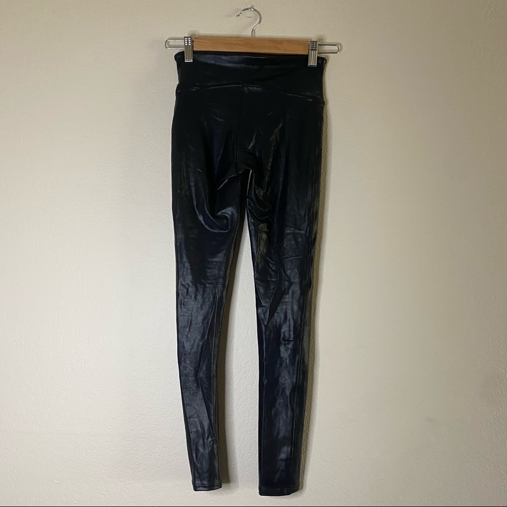 SPANX black faux leather leggings S - Picture 7 of 12